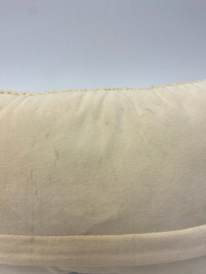Cream/Yellow Brown/Green Bee Pillow