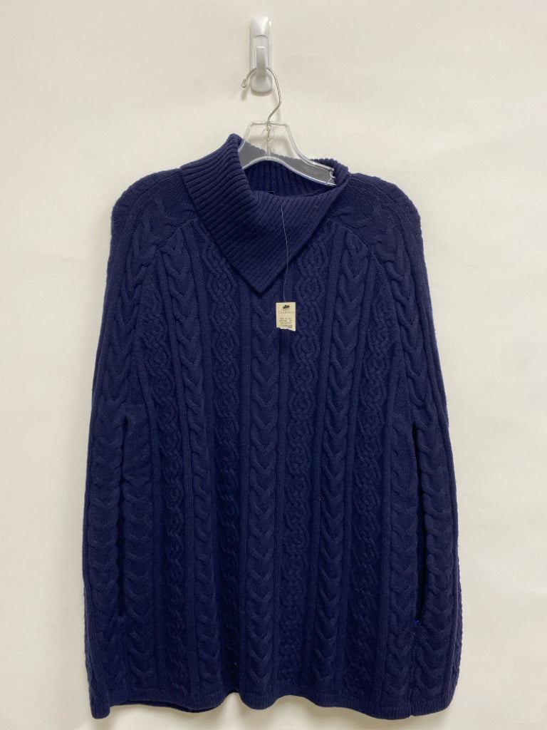 NWT Talbots Size S Navy Poncho Ladies Sweater