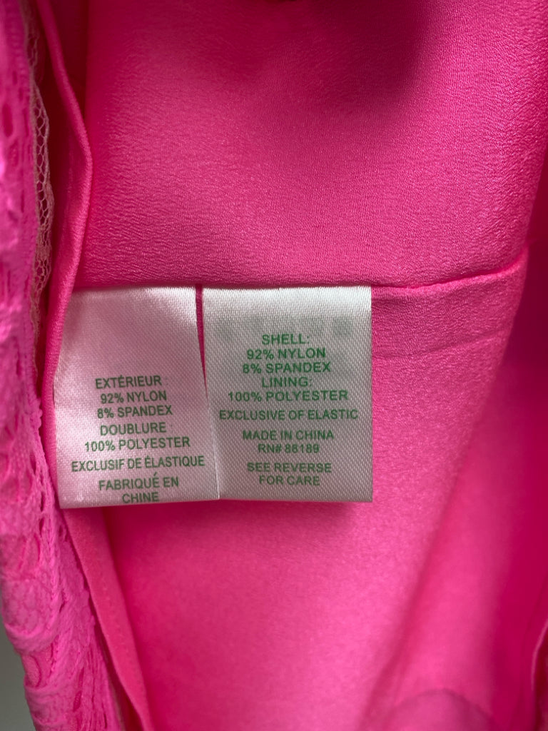 NWT LILLY PULITZER Size 4 Neon Pink Lace Ladies Dress