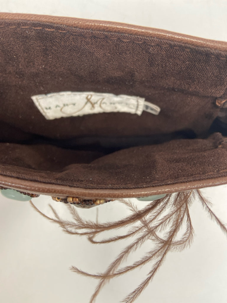 Mary Frances Dark Brown Beaded Handbag