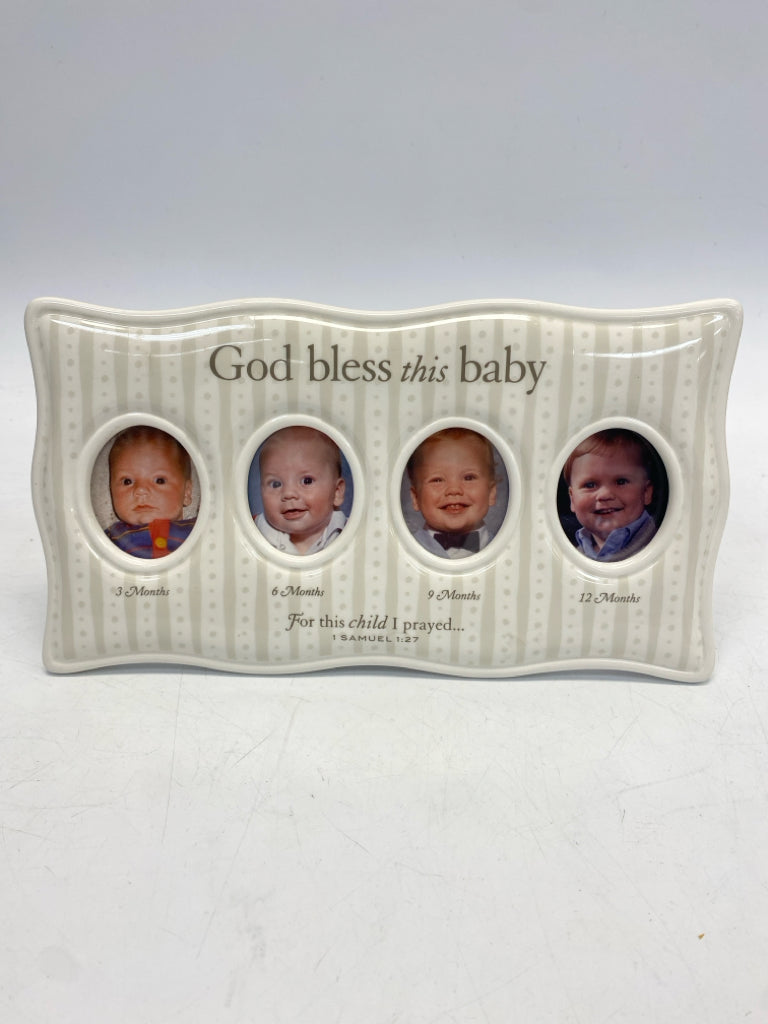 Cream Dots/Stripes Ceramic Frame
