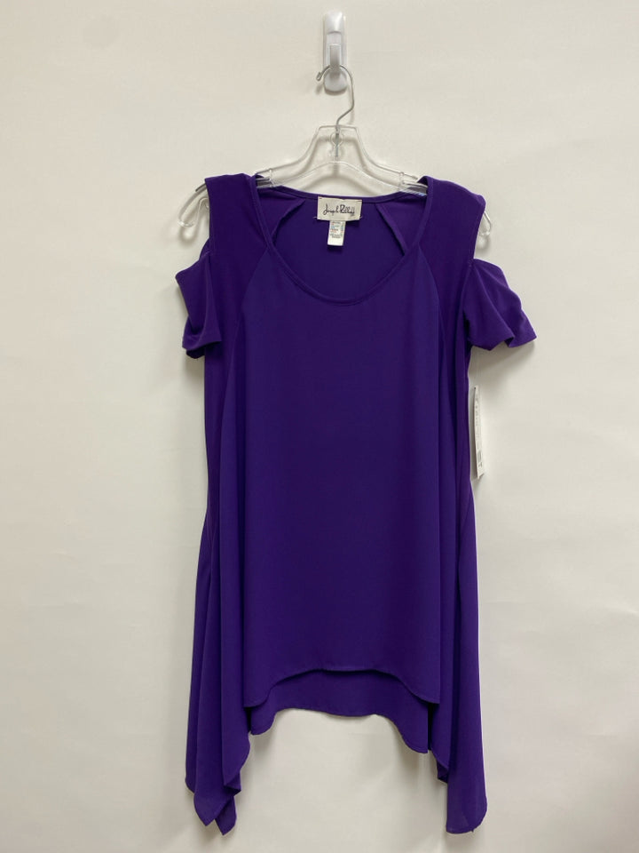 NWT joseph ribkoff Size 6 Purple Cold Shoulder Ladies Top
