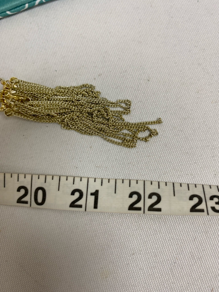 Kendra Scott Gold Color Hot Pink Jeweled Necklace