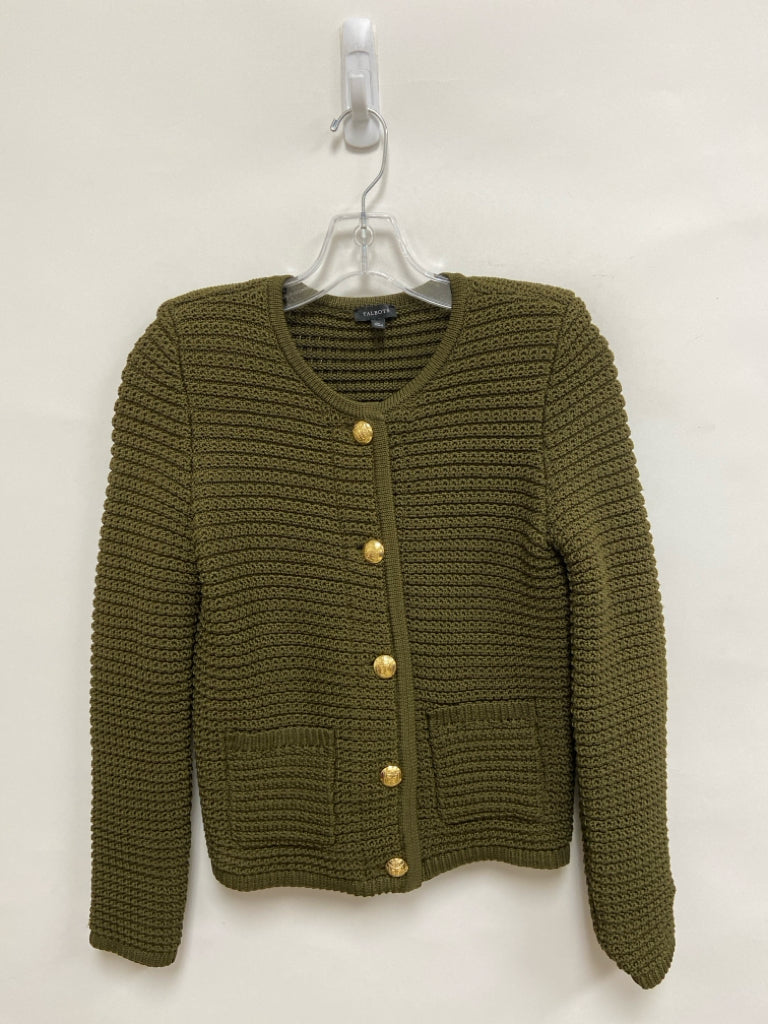 Talbots Size XS Olive Green Cardigan Ladies Sweater