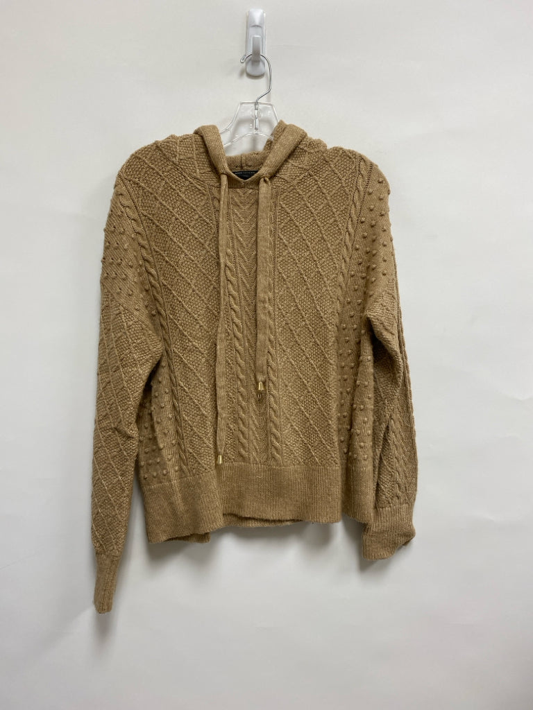 Ann Taylor Size S Beige Texture Hooded Ladies Sweater