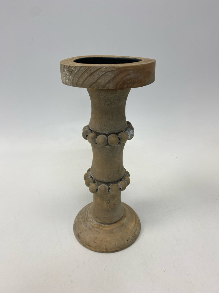Natural Distressed Wood Candleholder(s)