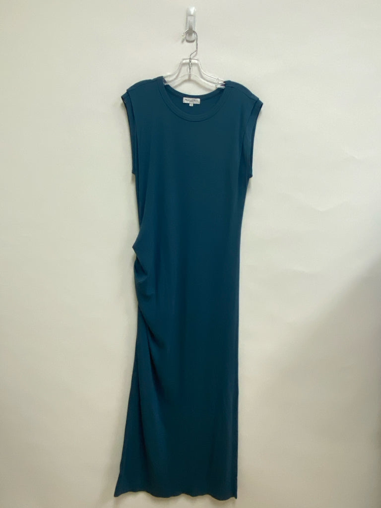 Michael Stars Size XL Dusty Blue Ribbed Maxi Ladies Dress