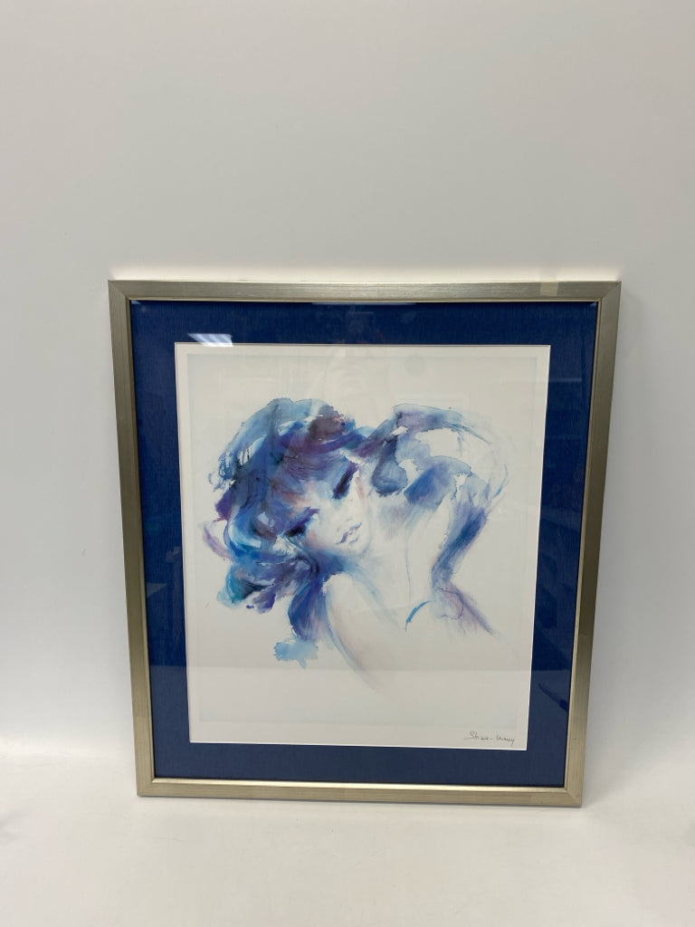 Blue/White Framed Art