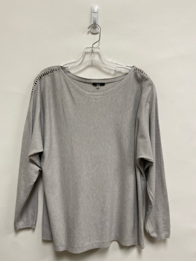 Milano Size XL Gray Rhinestone Ladies Sweater