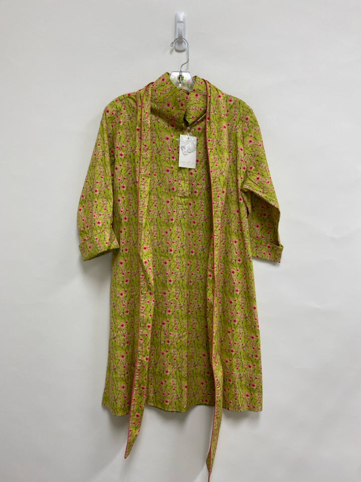 NWT Size S Green Pink/Brown Flowers Ladies Dress