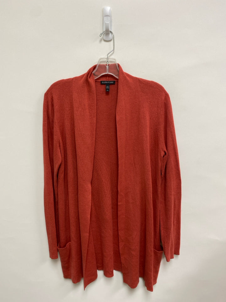 Eileen Fisher Size S Dark Orange Drape Ladies Sweater
