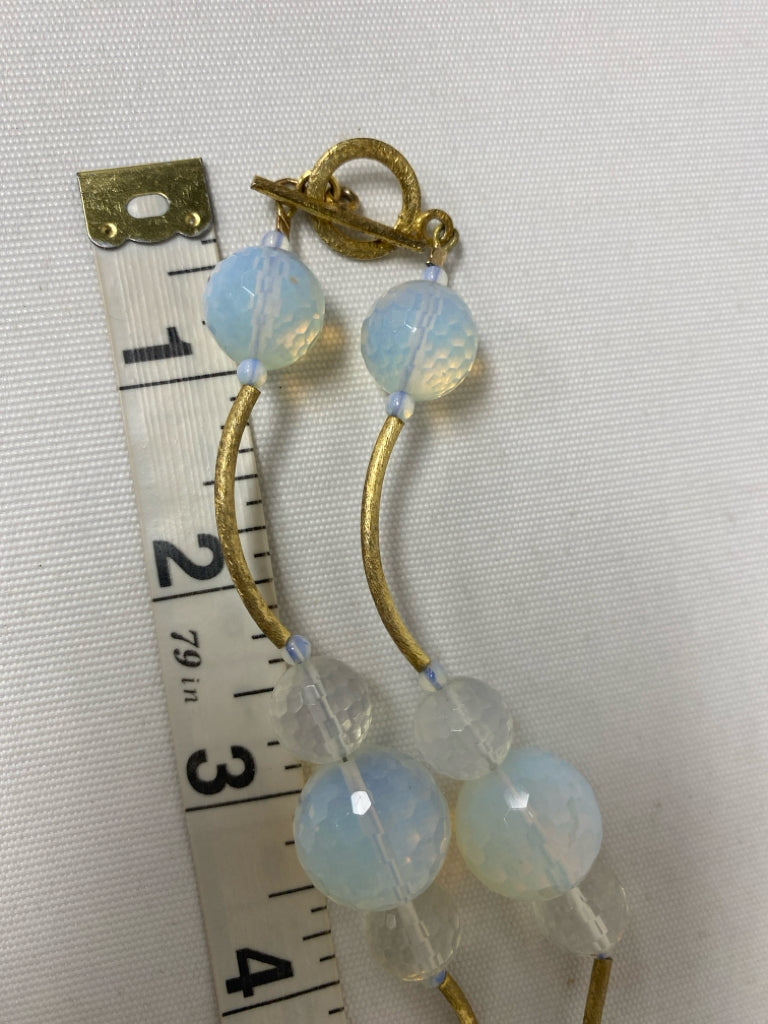Gold Color Iridescent Beaded Necklace