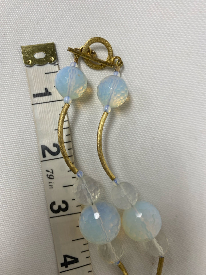 Gold Color Iridescent Beaded Necklace