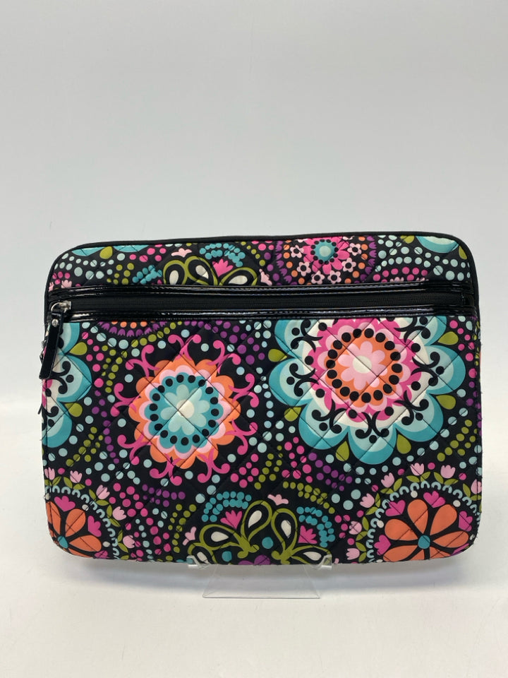 Black Multi Color Dots Fabric Laptop Sleeve
