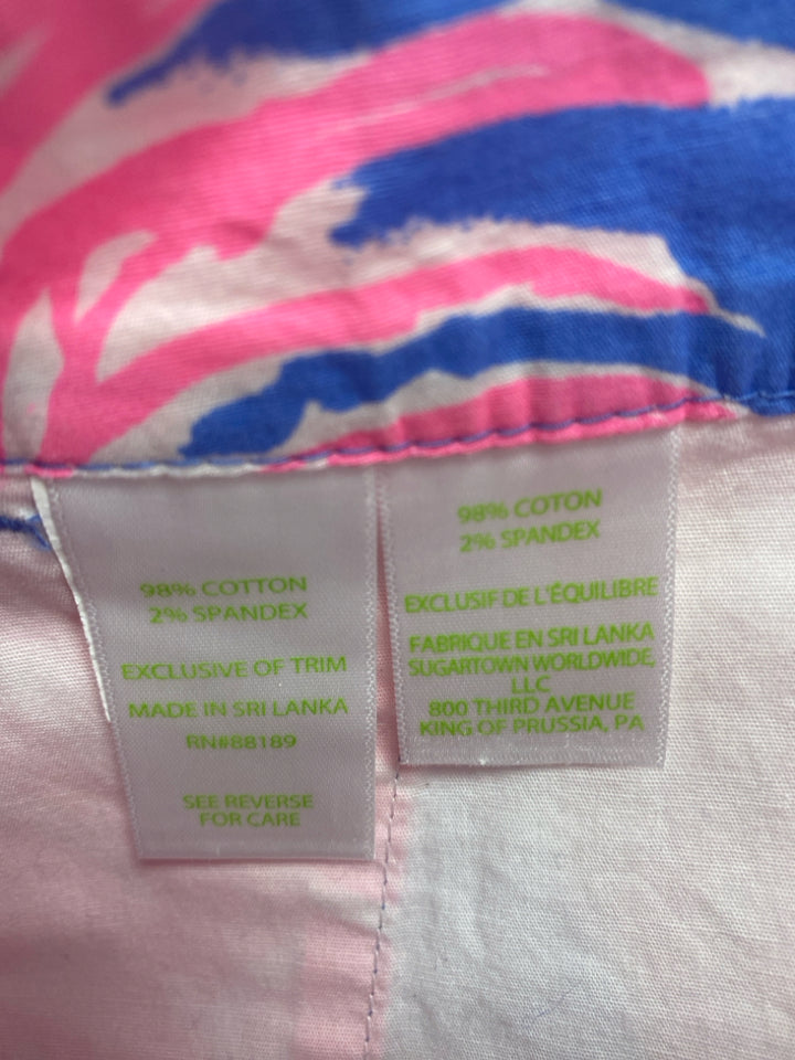 LILLY PULITZER  SIZE  16 Pink Blue Pineapples Plus Size Shorts