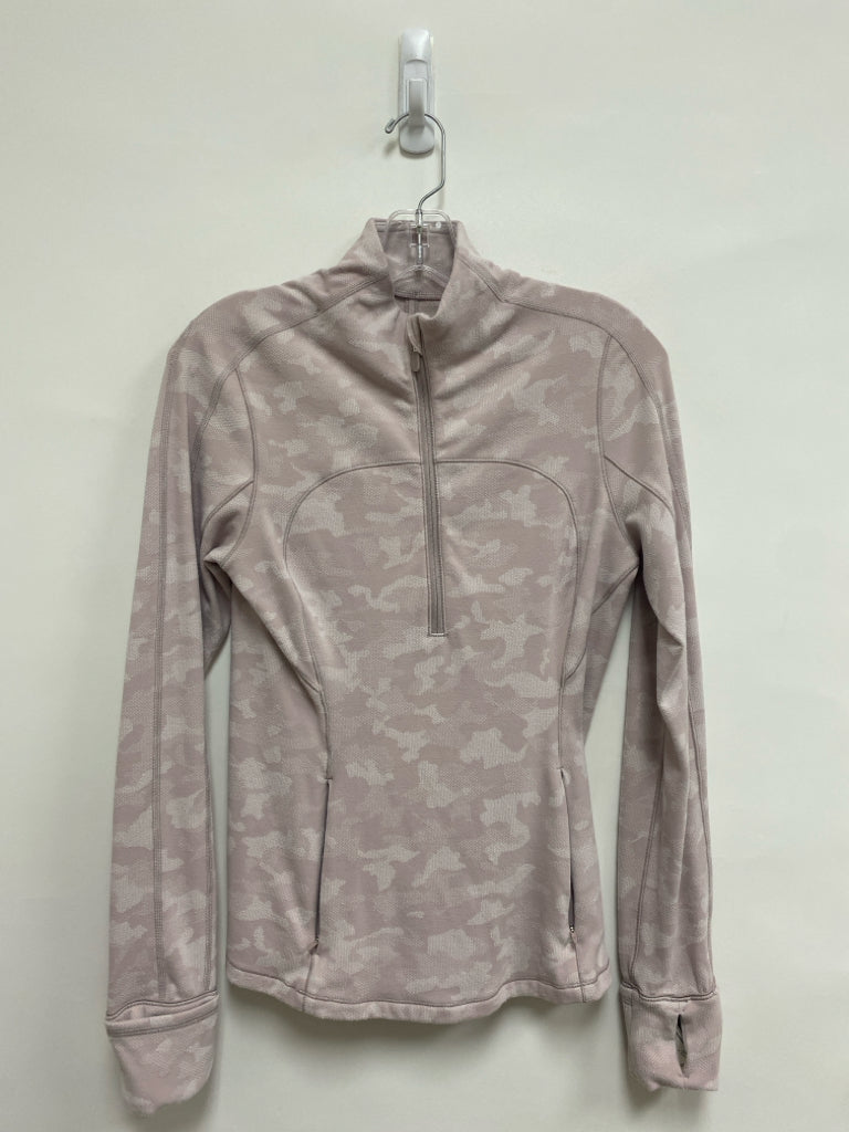 Lululemon Size 8 Dusty Pink White Camouflage Pullover Athletic Top