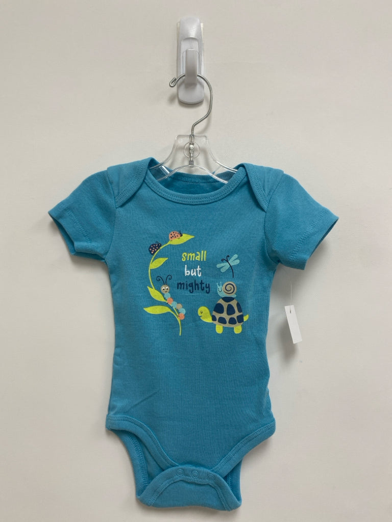 NWT Koala Baby SIZE 3-6M Aqua Green/Beige Words Boy&