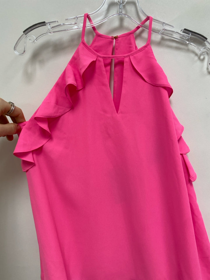 NWT LILLY PULITZER Size XS Pink Ruffles Halter Ladies Top