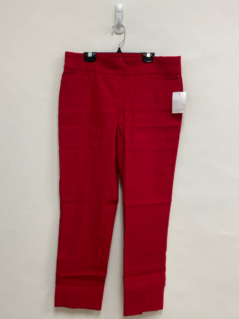 NWT Kim Rogers Size 12P Red Pull-on Petite Pants