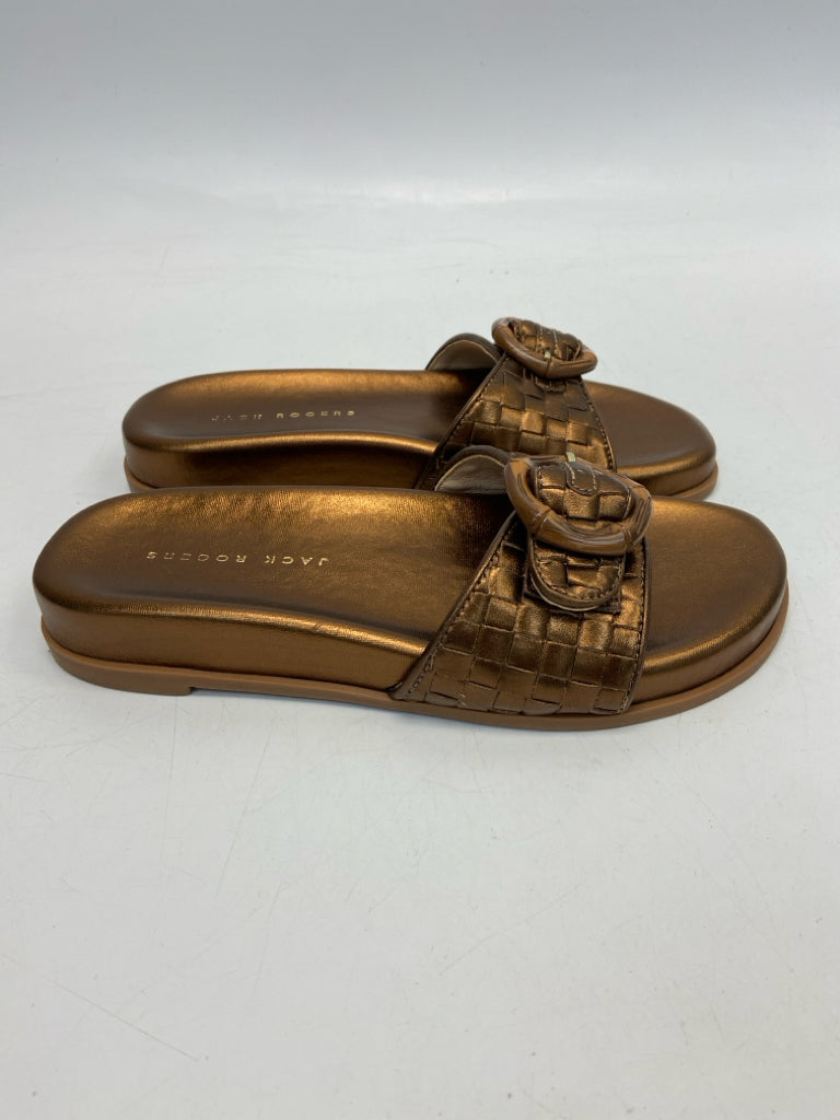 Jack Rogers  Size 6.5 Bronze Buckle(s) Metallic Sandals