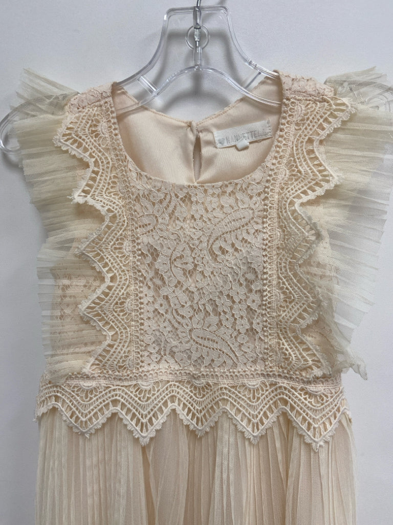 Nanette Lepore SIZE 6X Cream Paisley Sleeveless Lace Girl&