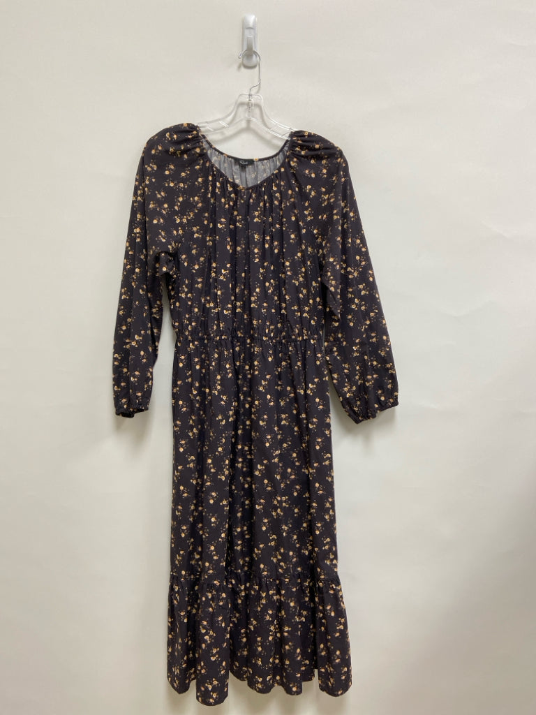 Rails Size XL Charcoal Orange Flowers Ladies Dress