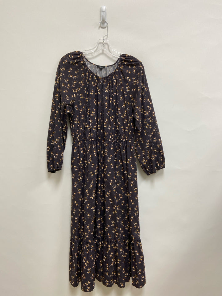 Rails Size XL Charcoal Orange Flowers Ladies Dress