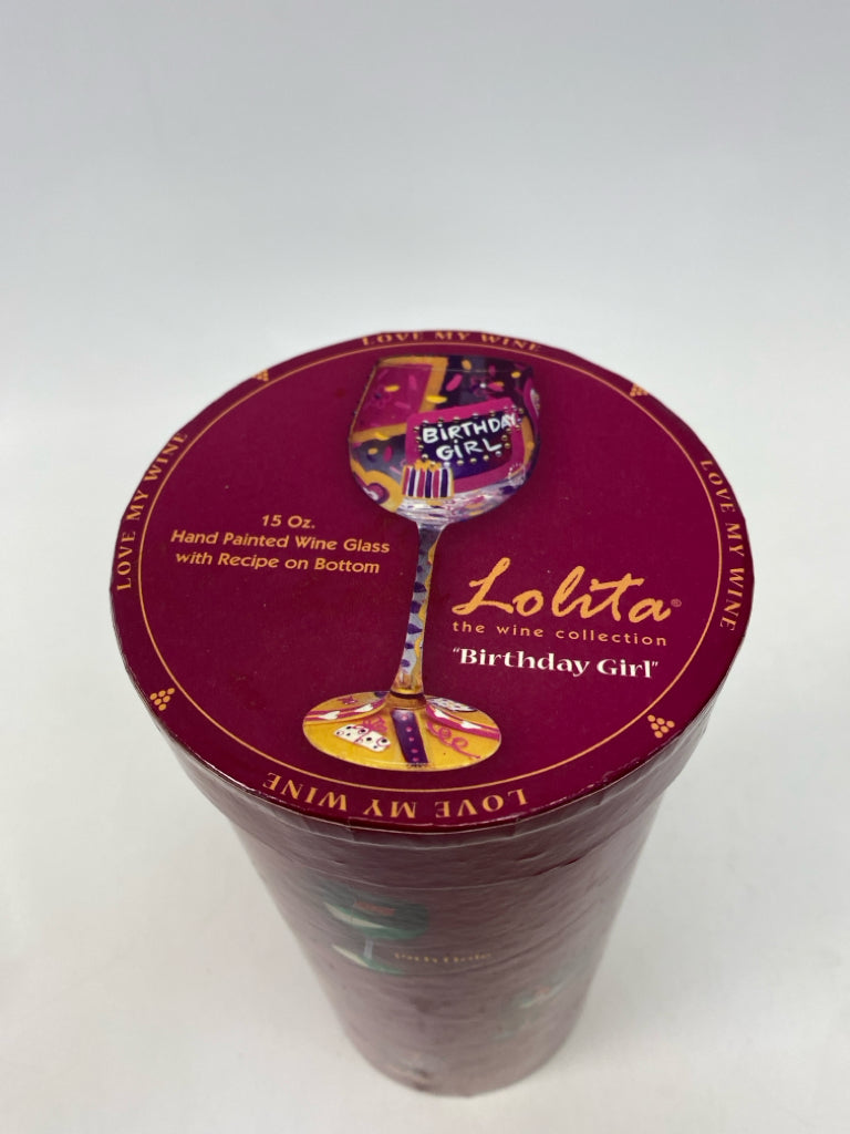 Lolita Clear Pink/Multi Birthday Glassware