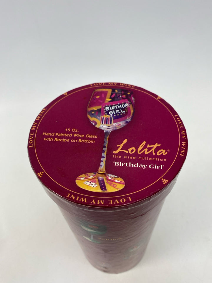 Lolita Clear Pink/Multi Birthday Glassware