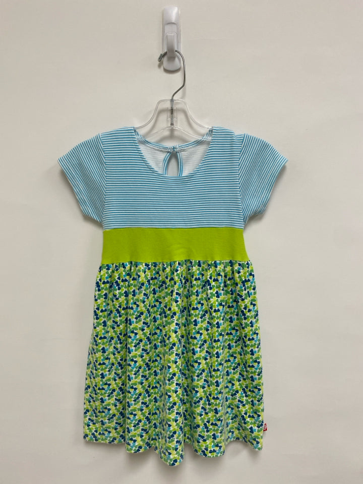 Zutano SIZE 4T Aqua/Wht Green/Blue Assorted Print Girl&