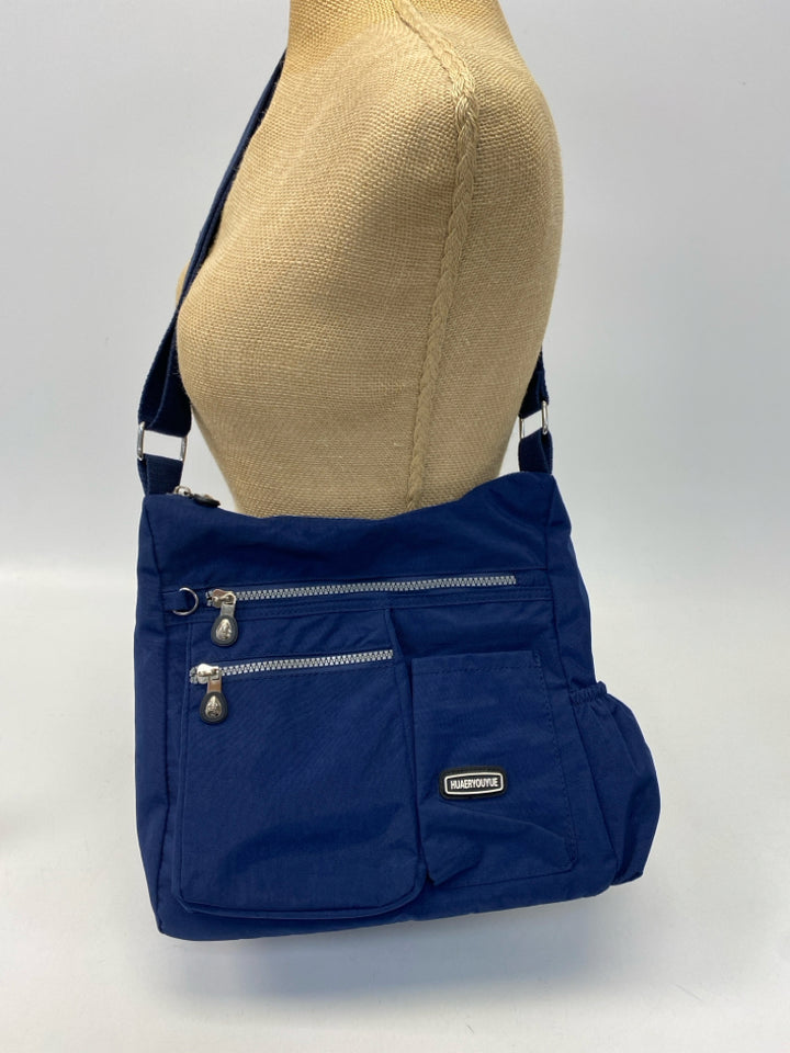 Navy Nylon Crossbody