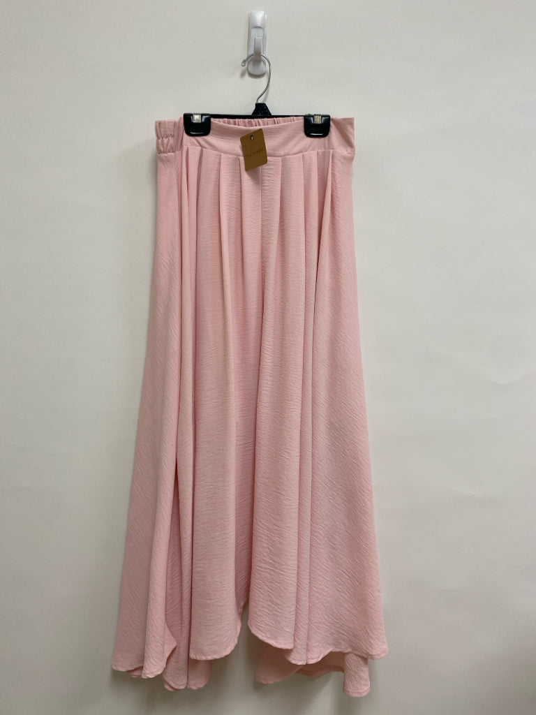NWT blu pepper Size L Pink Texture Maxi Ladies Skirt