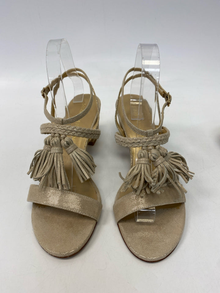Stuart Weitzman  Size 8.5 Cream Shimmery Sandals