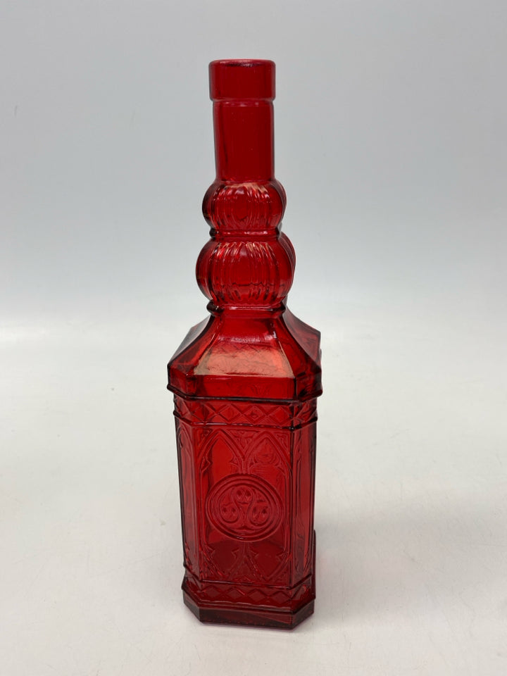 Red Glass Bottle