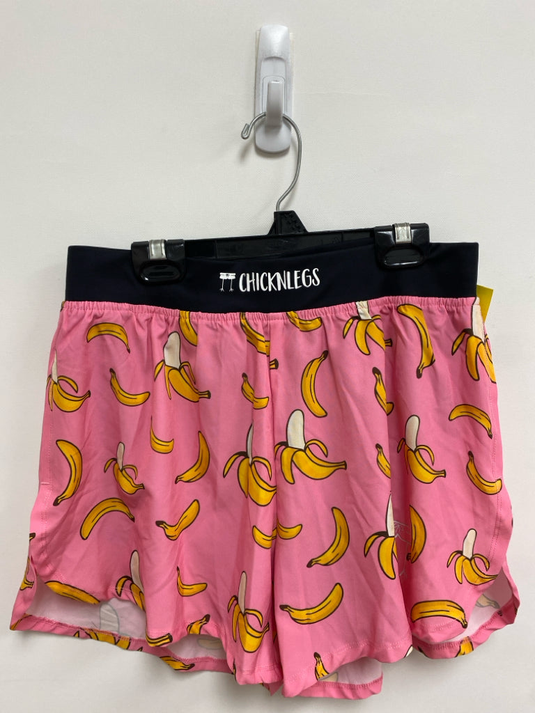 Size M Pink Yellow Athletic Shorts