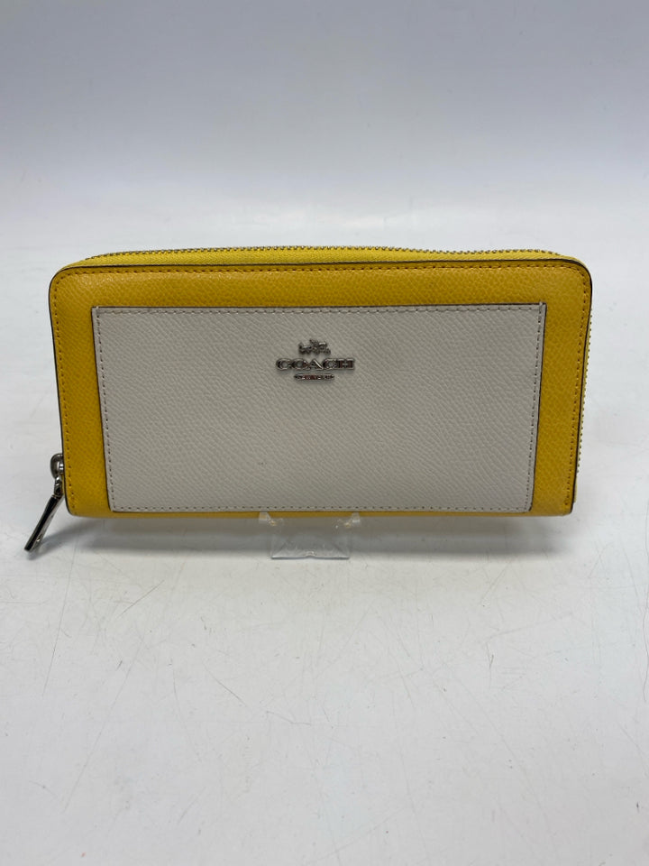 Coach Yellow White Wallet