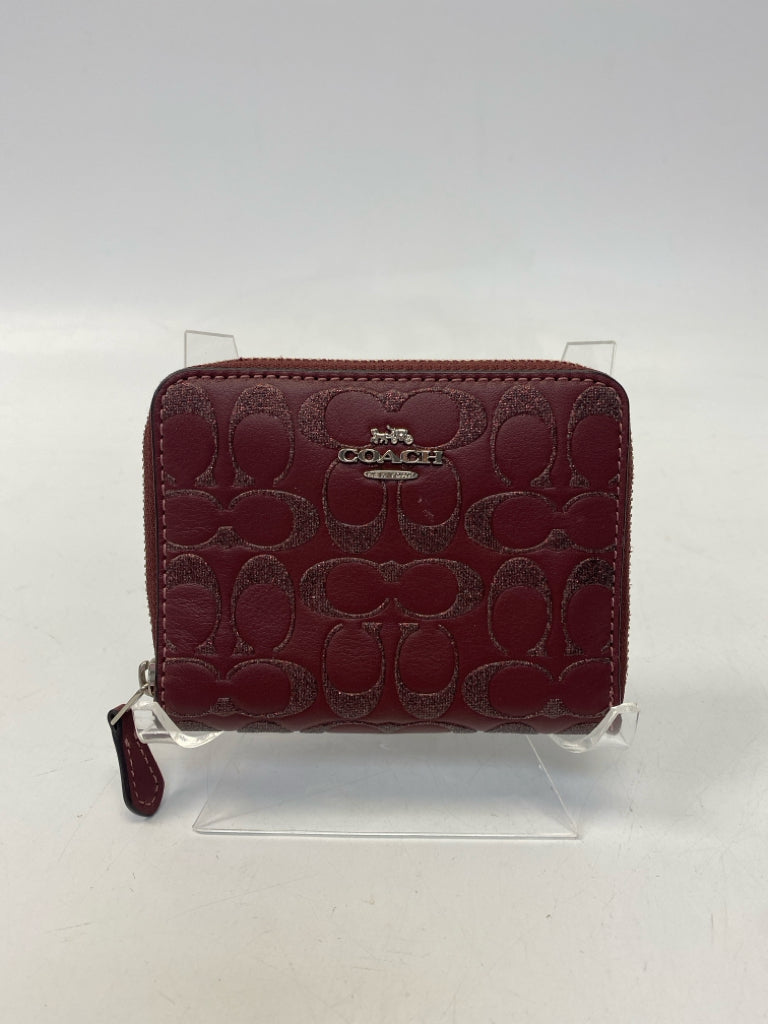 Coach Burgundy Signature Wallet