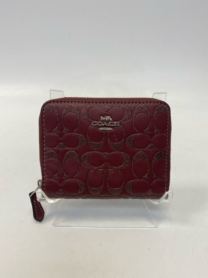 Coach Burgundy Signature Wallet