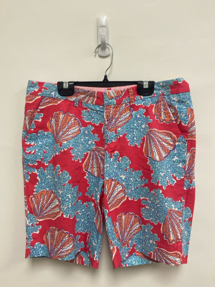 LILLY PULITZER Size 4 Pink Blue Shells Ladies Shorts