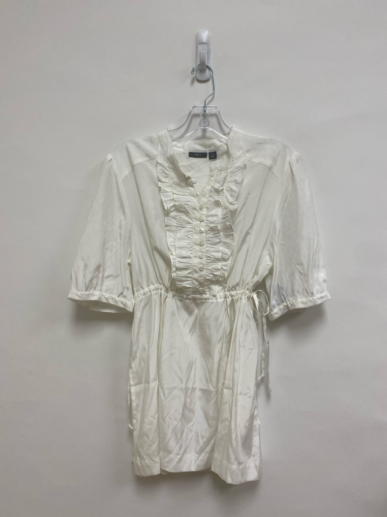 NWT Apt. 9 Size L White Ruffles Ladies Top