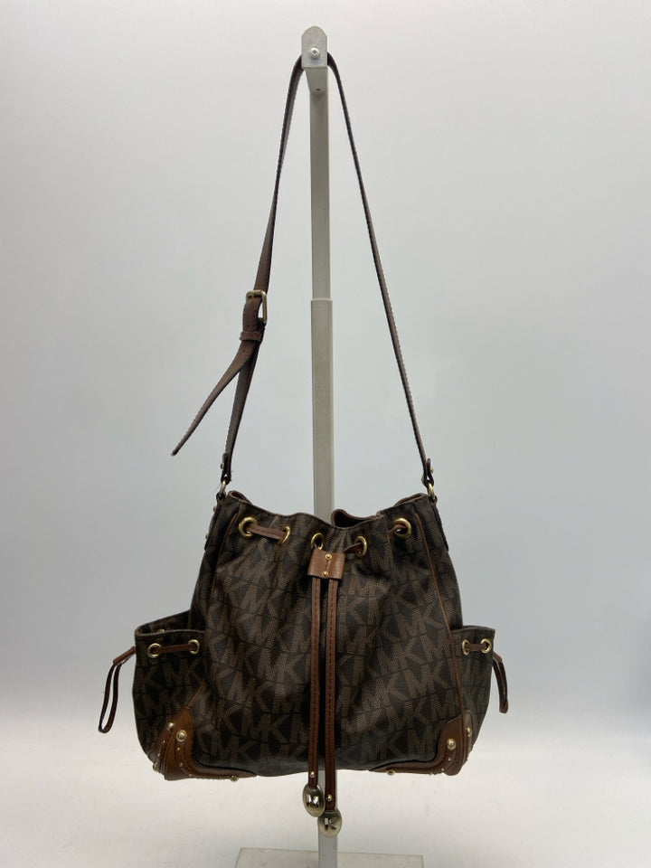 Michael Kors Dark Brown Tan Signature Handbag