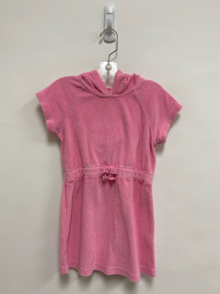 hanna Andersson SIZE 4 Pink Hooded Terry Cloth Girl&
