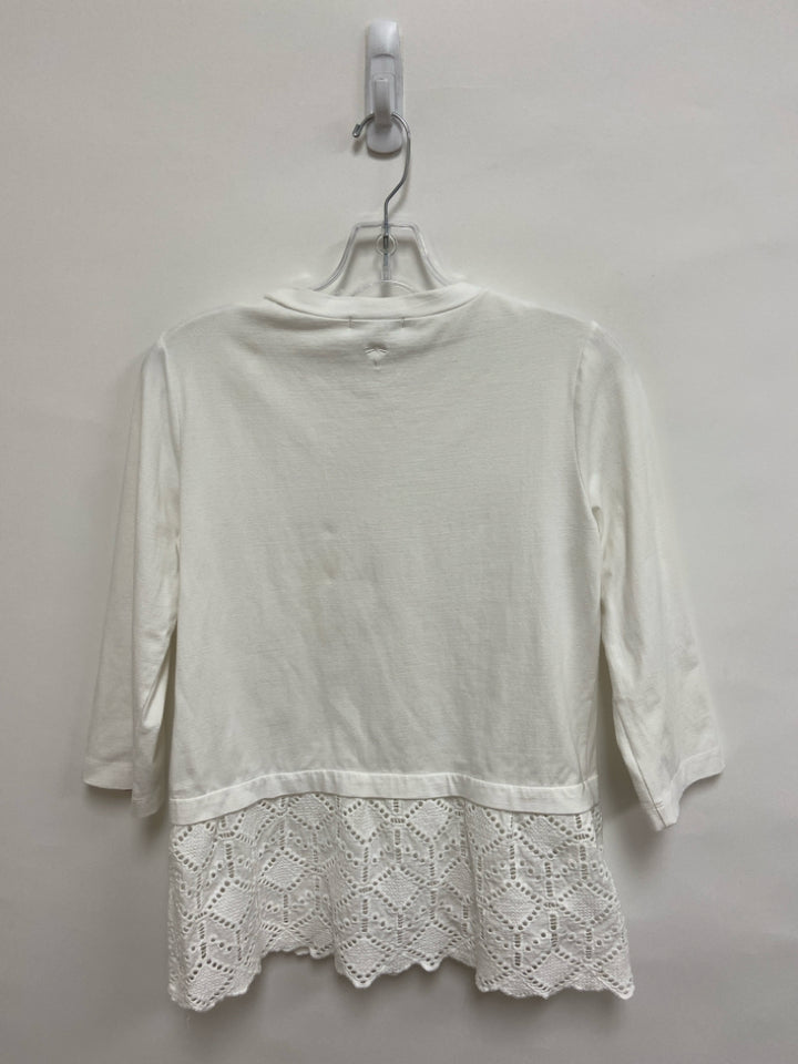 Tyler Boe Size S White 3/4 Sleeve Ladies Top