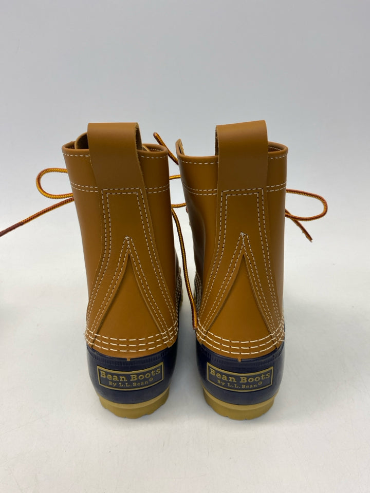 NWOT L L Bean US Shoe Size 7 Blue Caramel Lace-up Boots