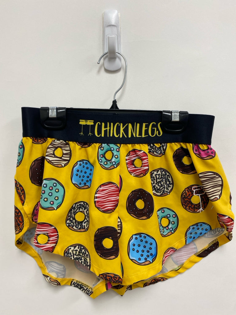 Size S Yellow Multi Color Athletic Shorts