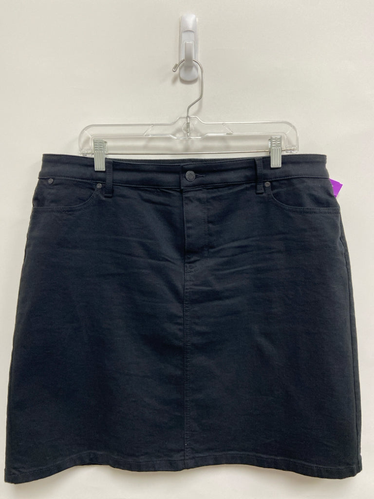 Talbots Petite  SIZE  16P Black Denim Plus Size Skirt