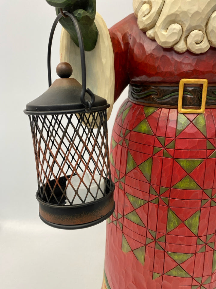 Jim Shore 28" Santa w/Lantern and Cane
