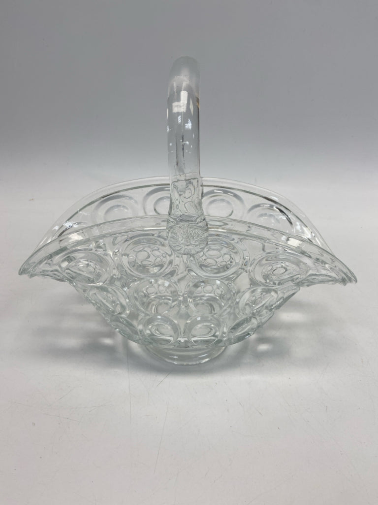 Clear Circles Glass Basket