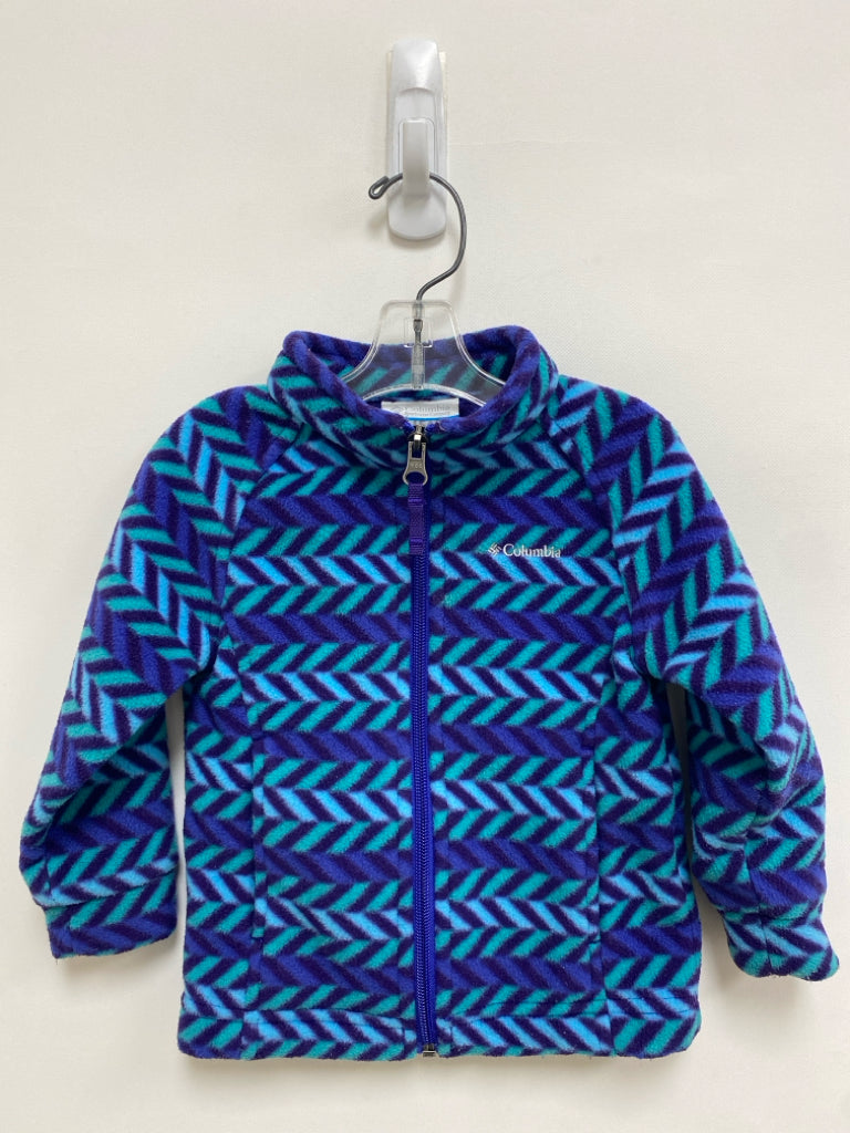 Columbia SIZE 12-18M Purple/blue Turquoise Zip Down Fleece Boy&