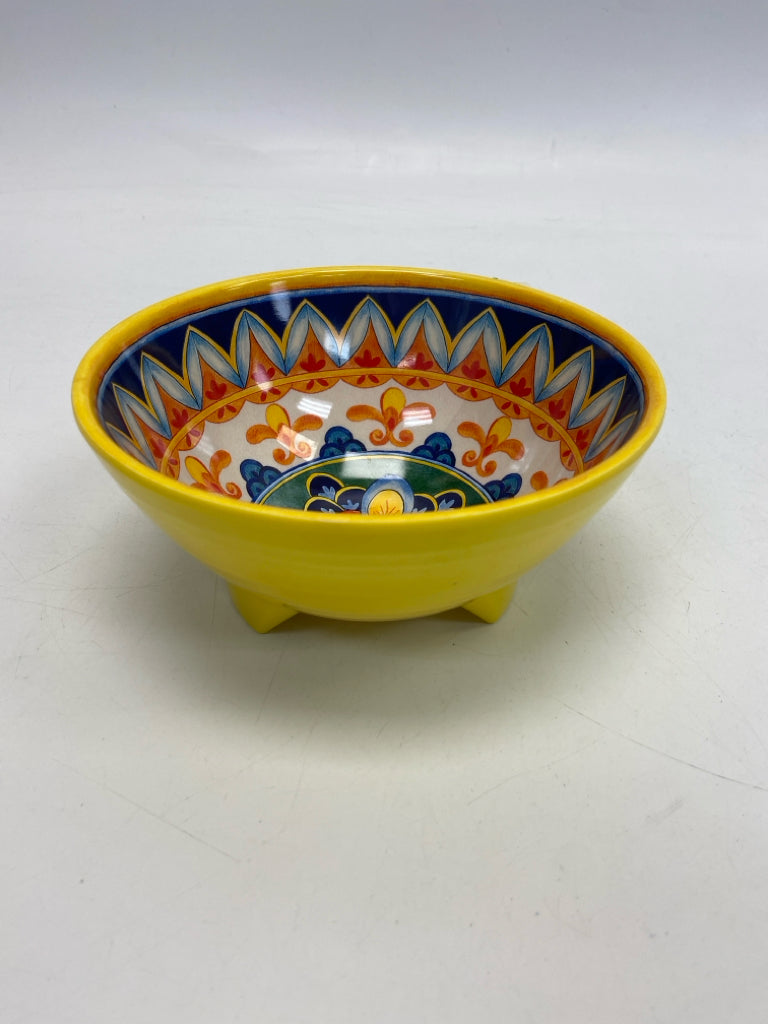Panama Jack Yellow Blue/Orange Floral Melamine Bowl(s)